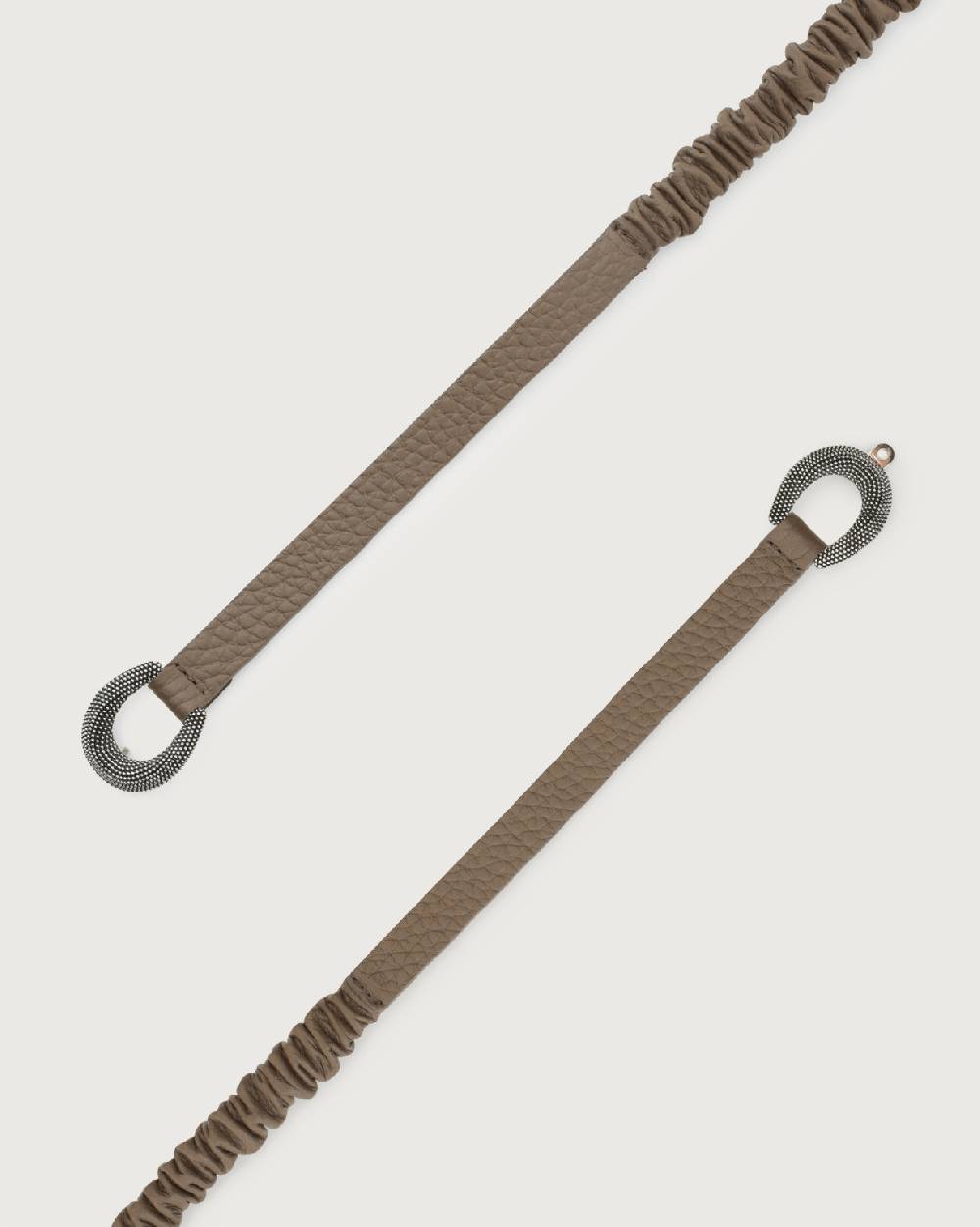 Orciani Cintura Soft in pelle elasticizzata con fibbia ad incastro 1,5 cm Sconto