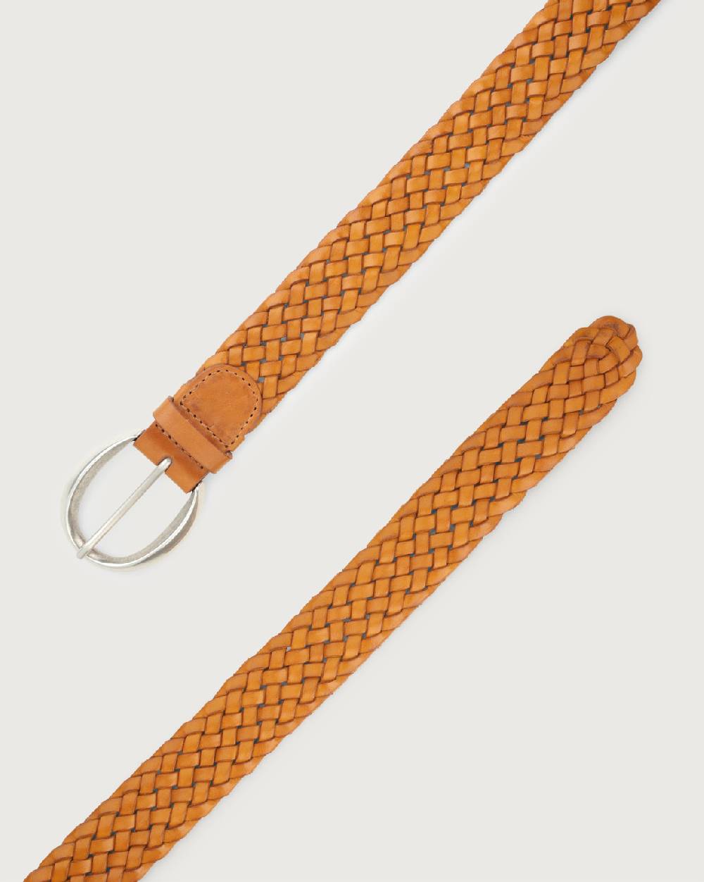 Orciani Cintura intrecciata Masculine in cuoio 3,5 cm Offerta
