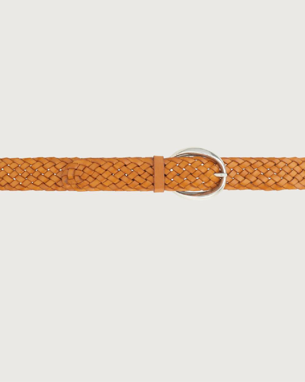 Orciani Cintura intrecciata Masculine in cuoio 3,5 cm Offerta