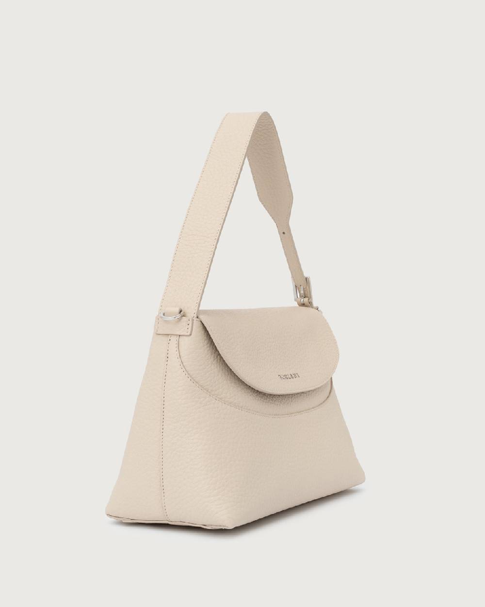 Orciani Borsa a spalla Nana Soft in pelle martellata con tracolla Italy