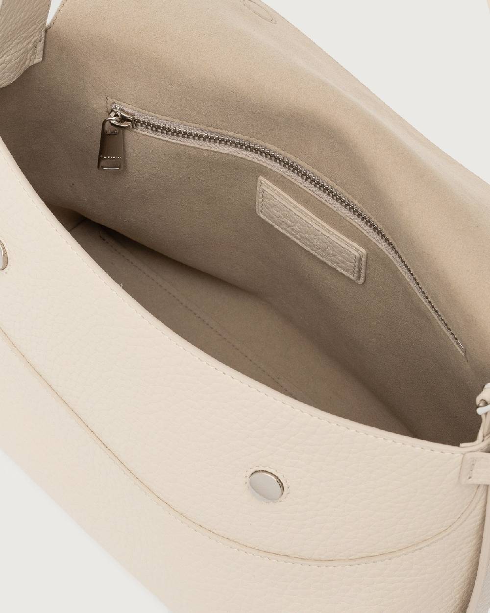 Orciani Borsa a spalla Nana Soft in pelle martellata con tracolla Italy
