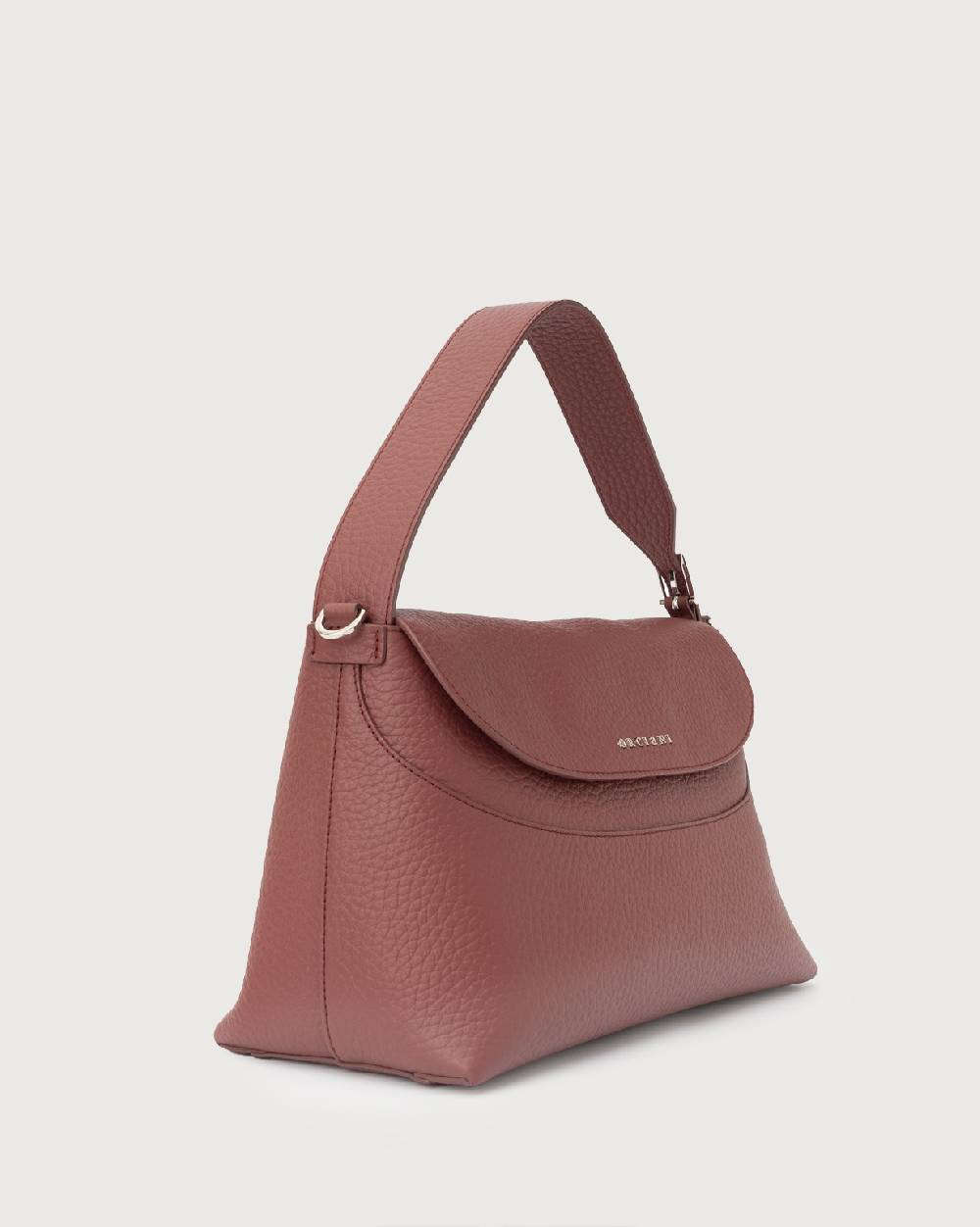 Orciani Borsa a spalla Nana Soft in pelle martellata con tracolla Italia