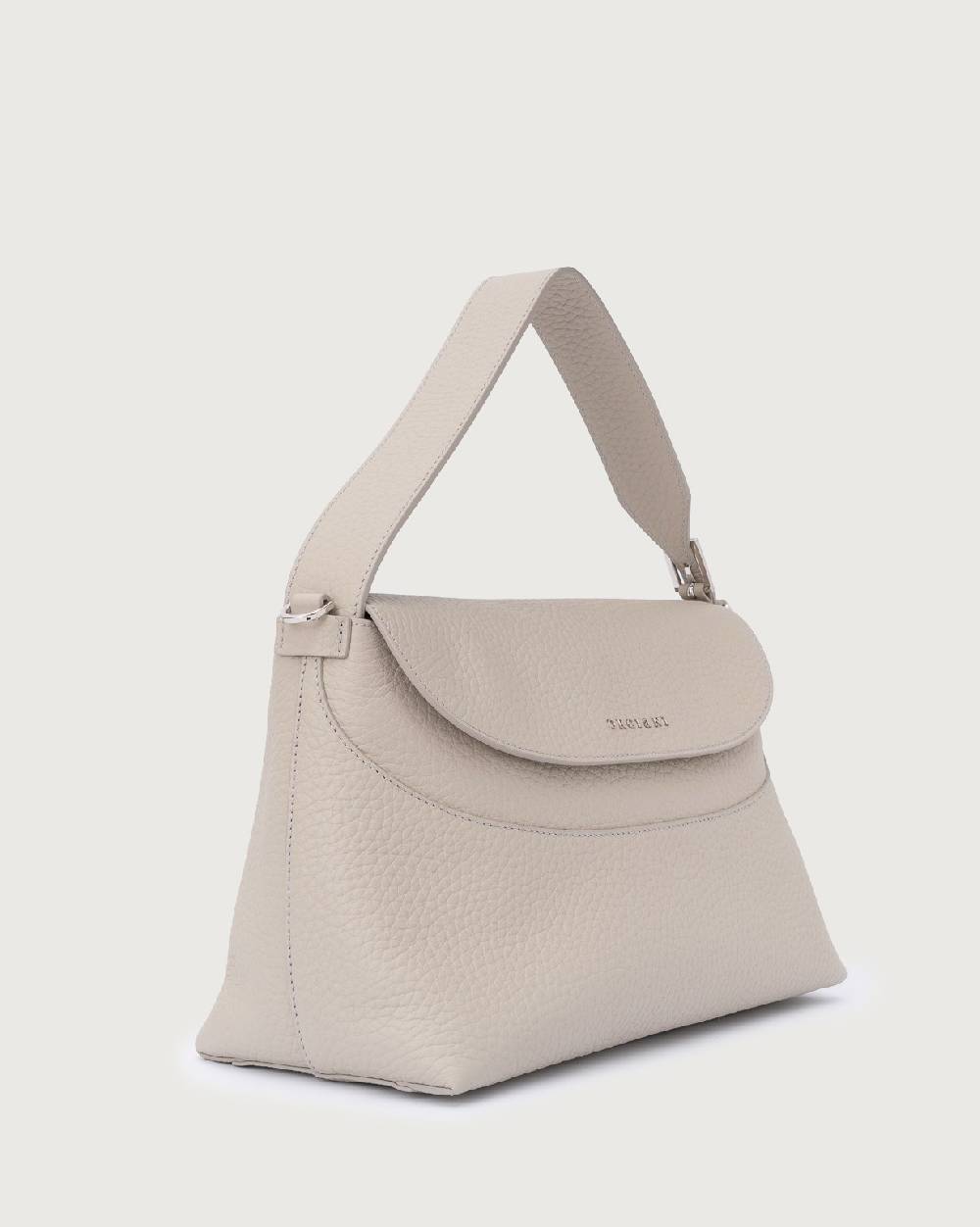 Orciani Borsa a spalla Nana Soft in pelle martellata con tracolla 2025