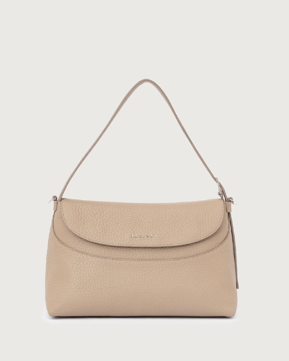 Orciani Borsa a spalla Nana Soft in pelle martellata con tracolla Qualità