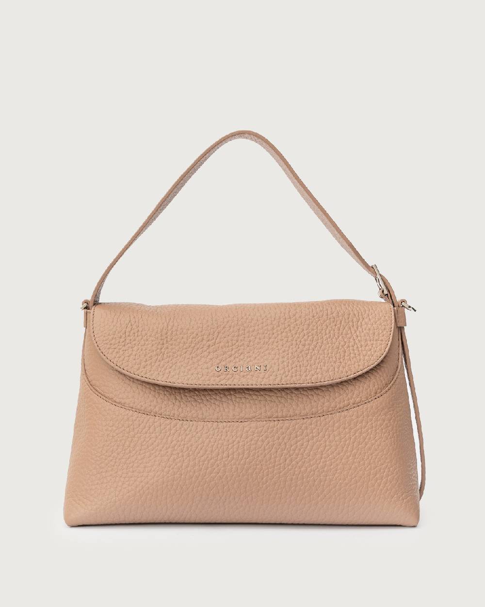 Orciani Borsa a spalla Nana Soft in pelle martellata con tracolla Vendita
