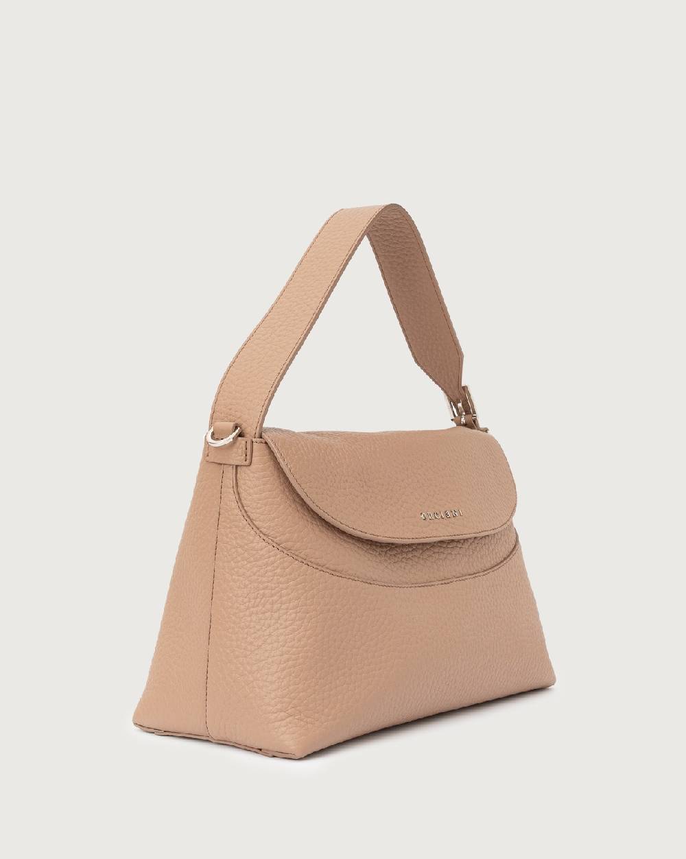Orciani Borsa a spalla Nana Soft in pelle martellata con tracolla Vendita