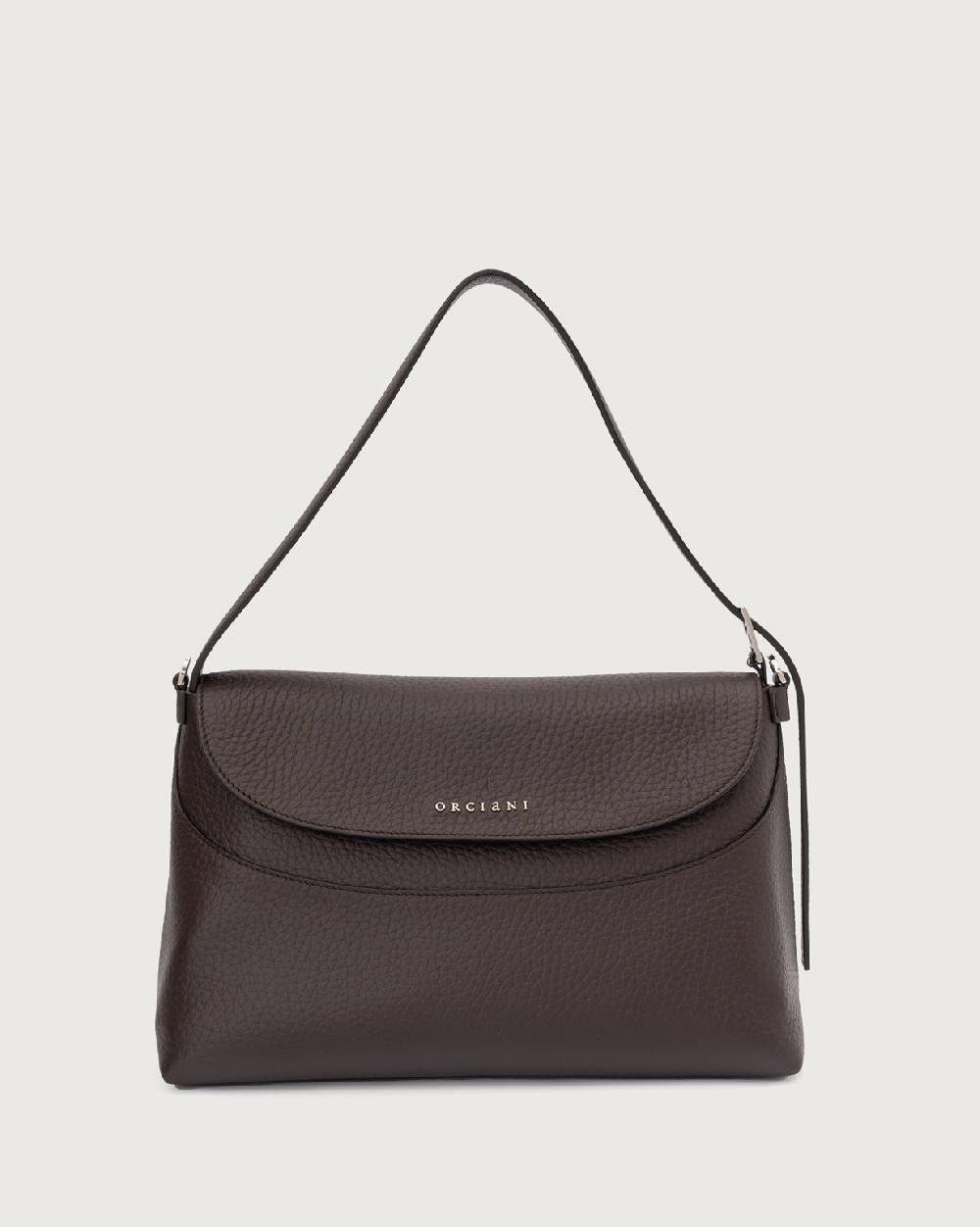 Orciani Borsa a spalla Nana Soft in pelle martellata con tracolla Promozione