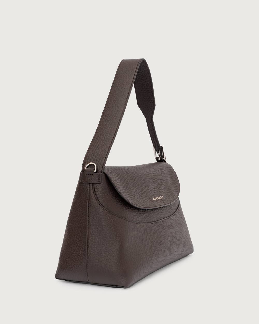 Orciani Borsa a spalla Nana Soft in pelle martellata con tracolla Promozione