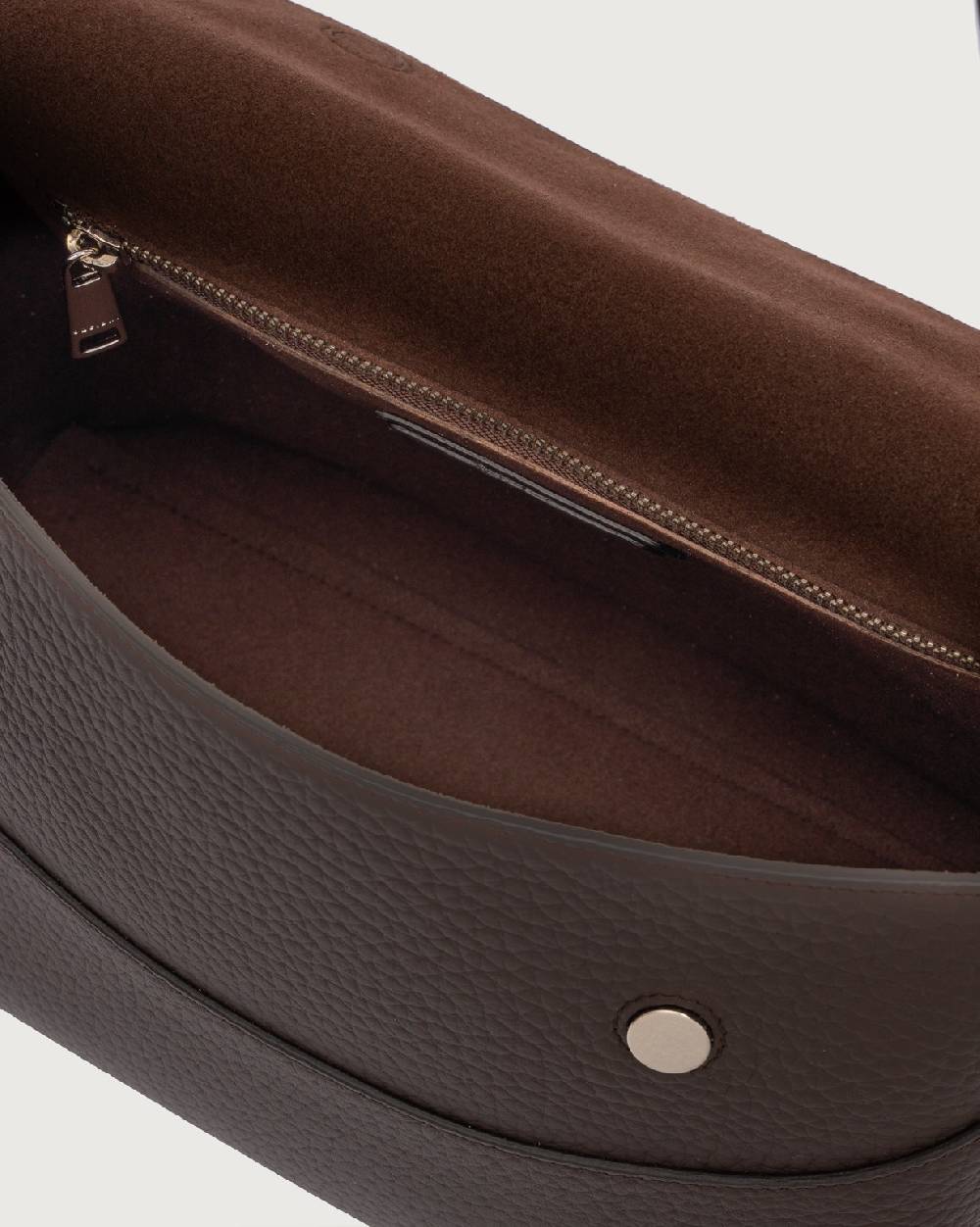 Orciani Borsa a spalla Nana Soft in pelle martellata con tracolla Promozione