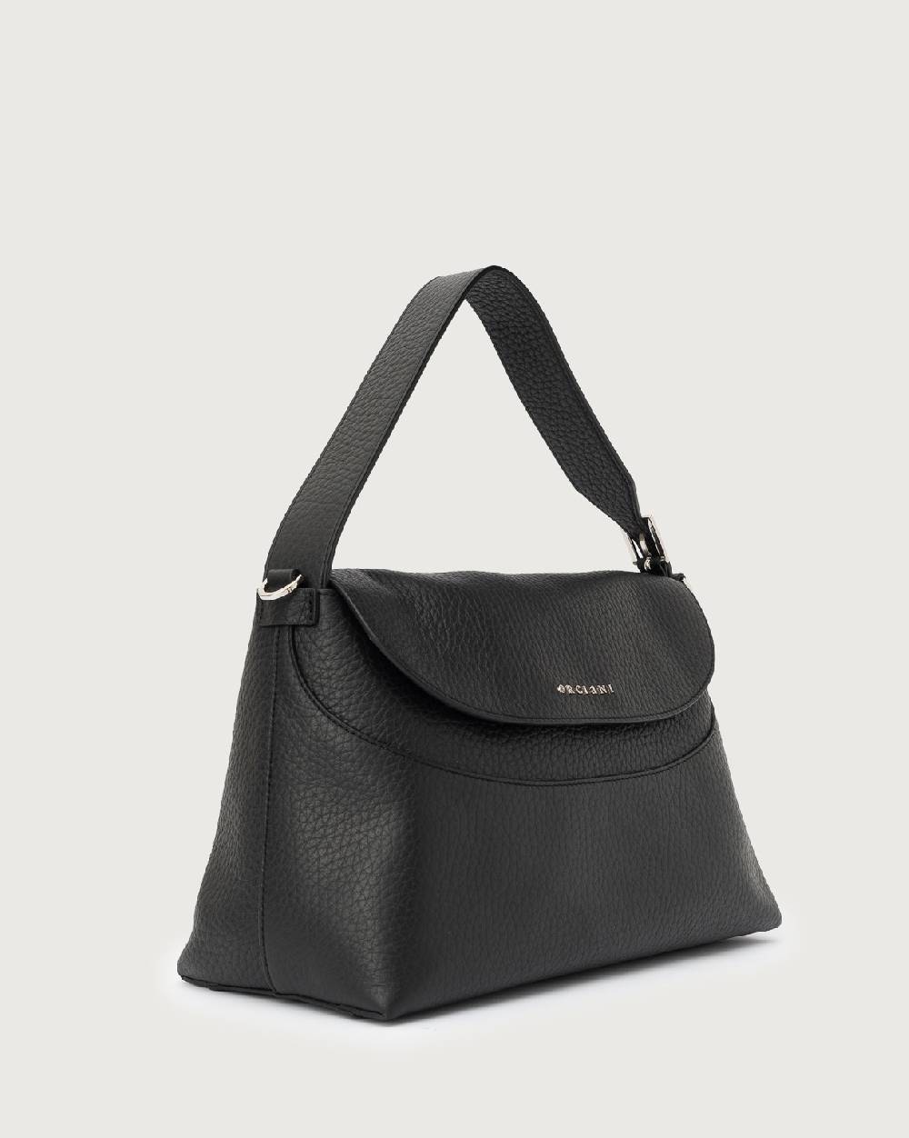 Orciani Borsa a spalla Nana Soft in pelle martellata con tracolla Spedizione Gratuita