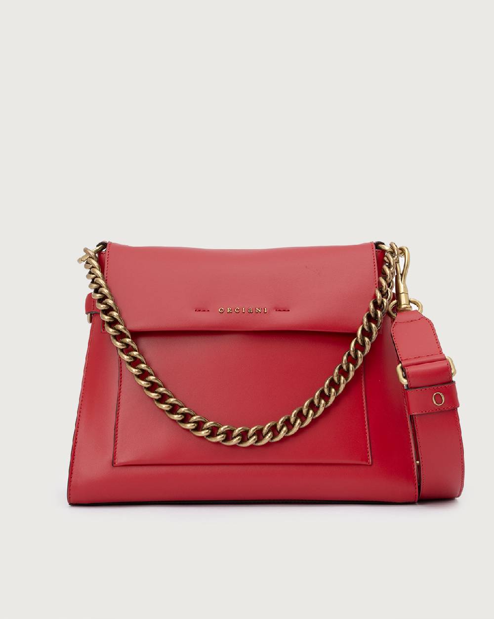 Orciani Borsa a spalla Missy Couture in pelle con catena e tracolla Vendita Calda