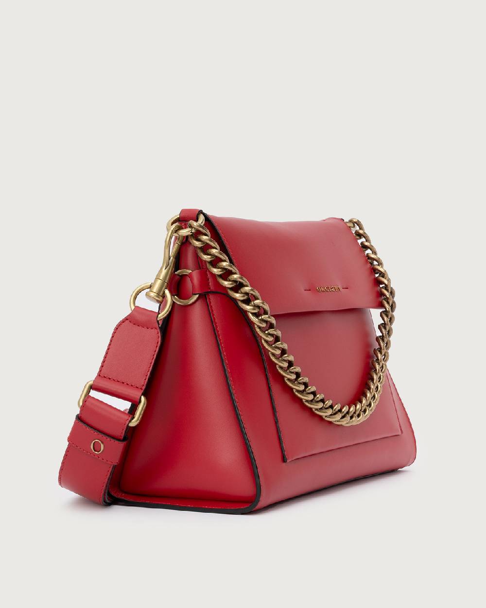 Orciani Borsa a spalla Missy Couture in pelle con catena e tracolla Vendita Calda