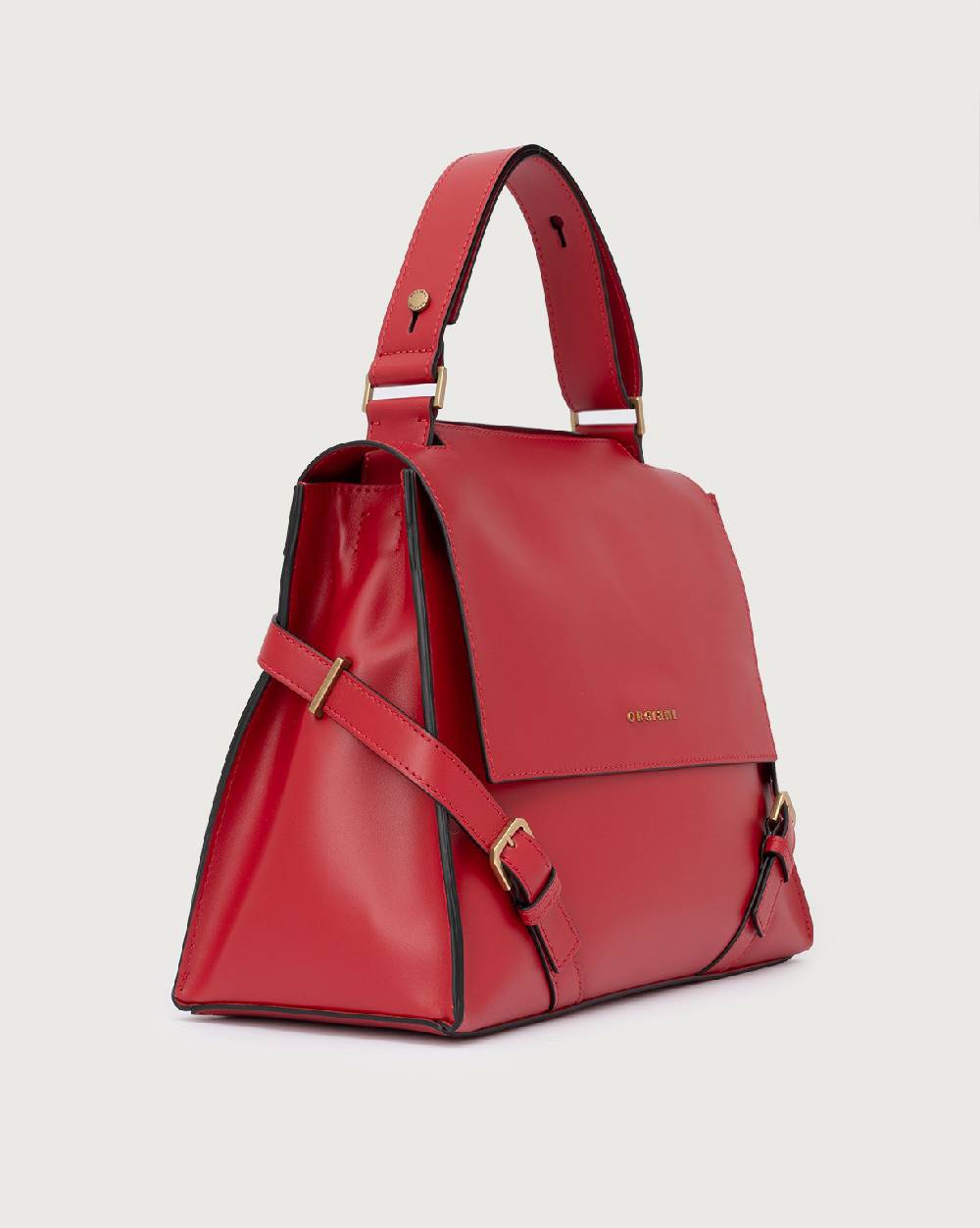 Orciani Borsa Sveva Couture Media a spalla in pelle con tracolla Vendita Economica