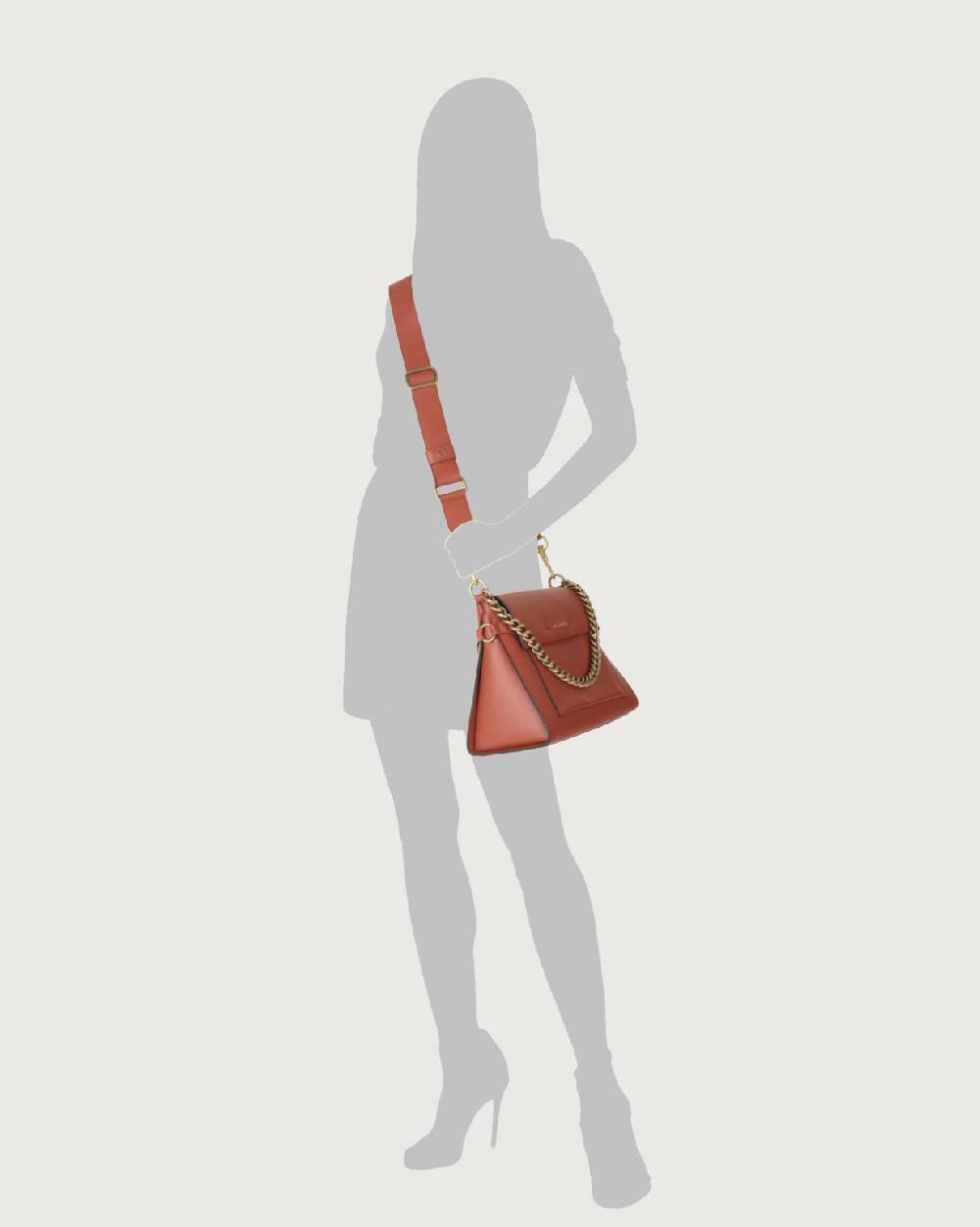Orciani Borsa a spalla Missy Couture in pelle con catena e tracolla Moda