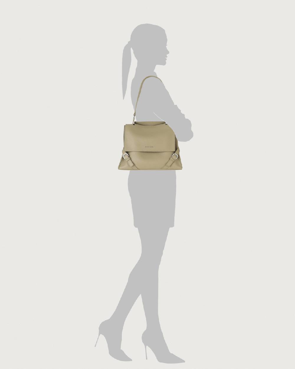 Orciani Borsa Sveva Sense Media a spalla in pelle con tracolla Pezzi Unici