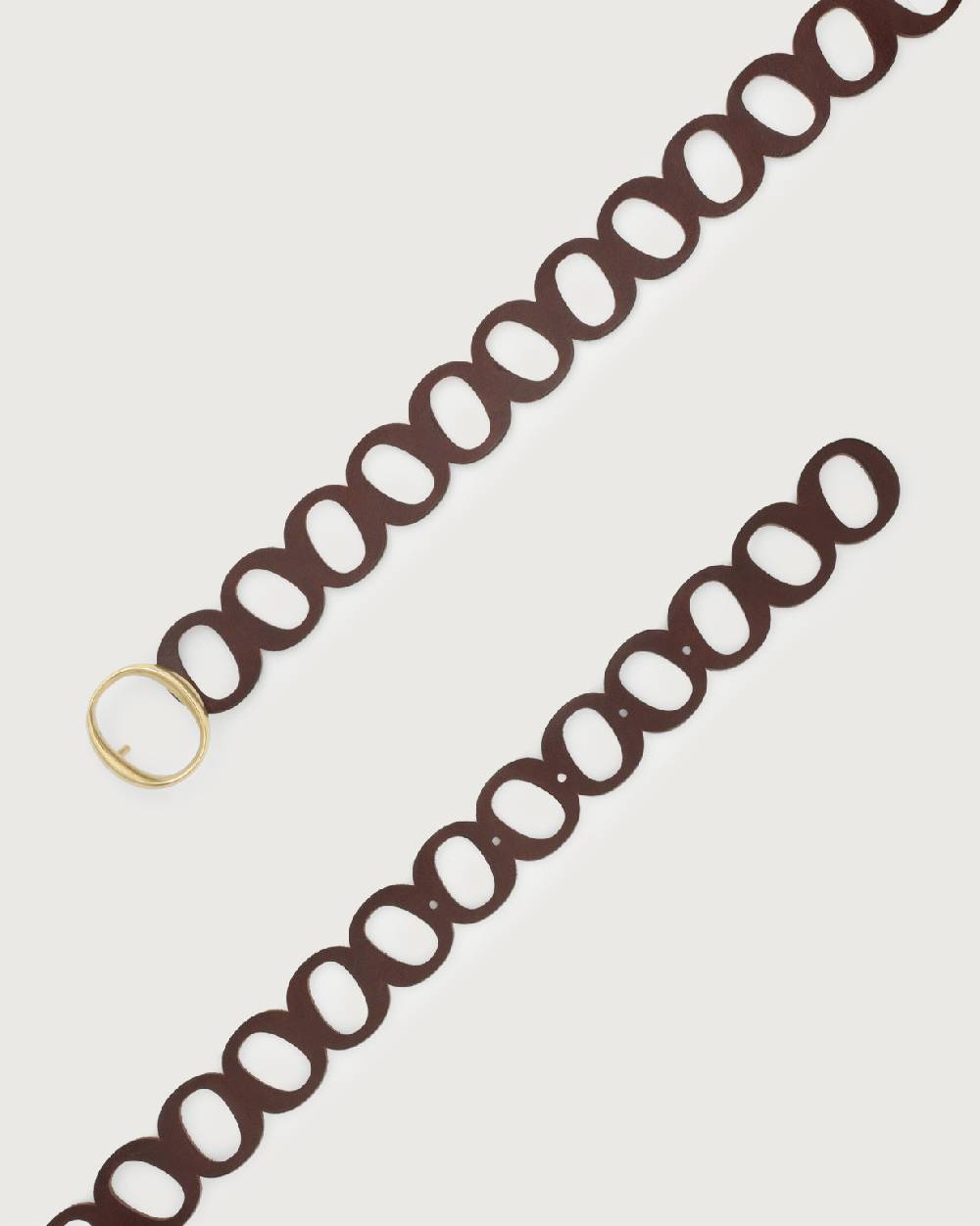 Orciani Cintura monogram Bull Soft in cuoio fibbia ottone Sottocosto