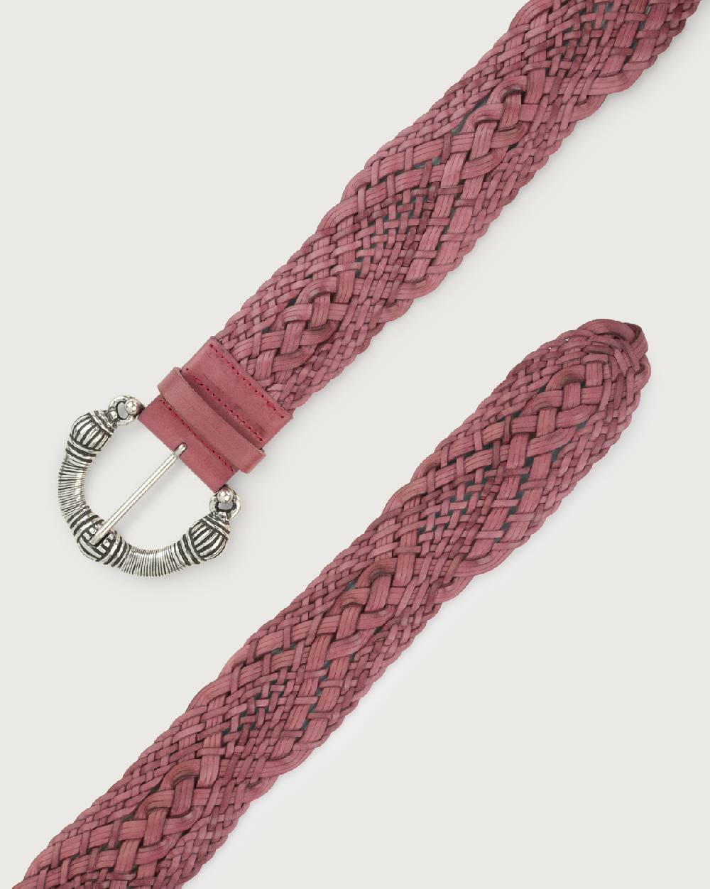 Orciani Cintura intrecciata Masculine in cuoio 5,5 cm Presa