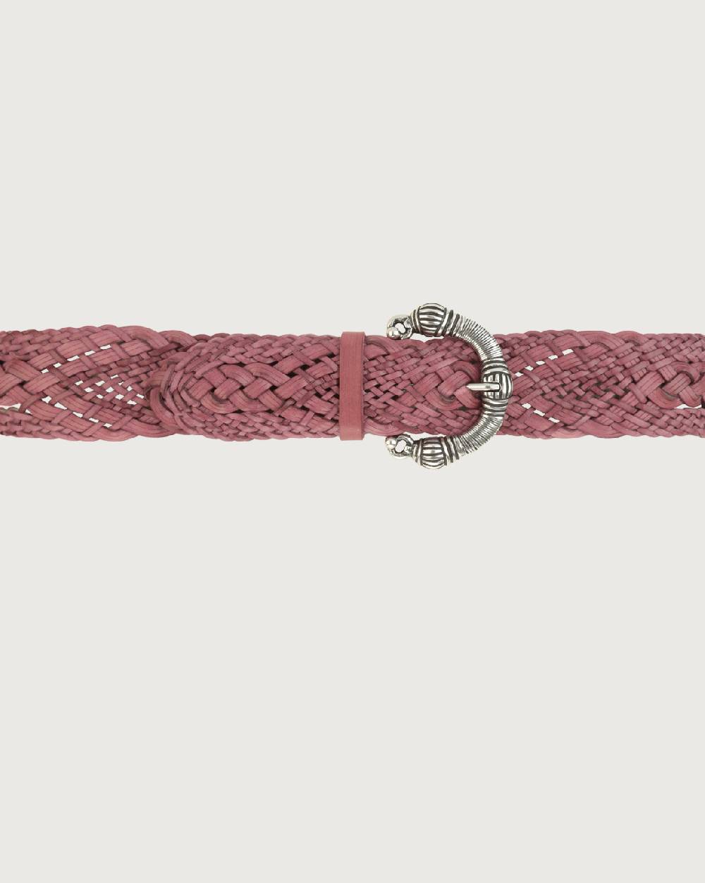 Orciani Cintura intrecciata Masculine in cuoio 5,5 cm Presa