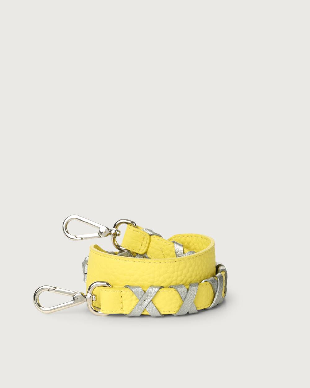 Orciani Tracolla Soft in pelle con intreccio Vendita Calda