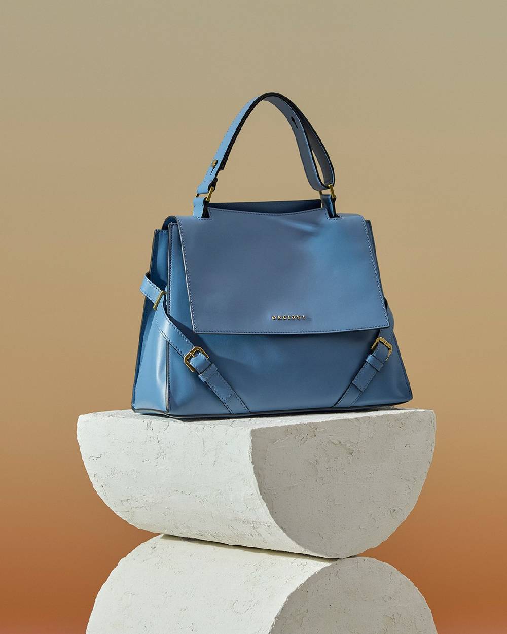 Orciani Borsa Sveva Couture Media a spalla in pelle con tracolla 2025