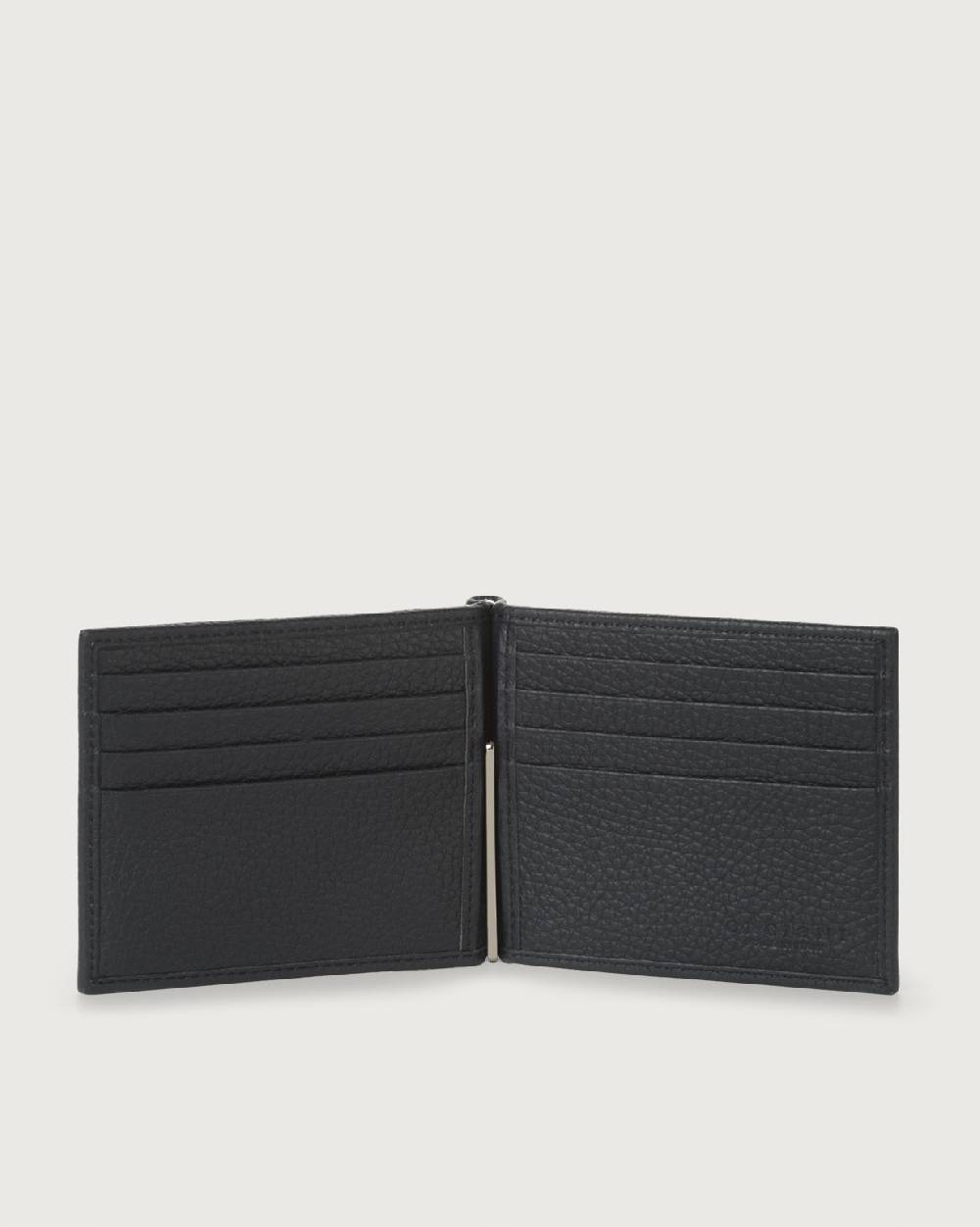 Orciani Portafoglio Micron in pelle con clip ferma-banconote Sconto