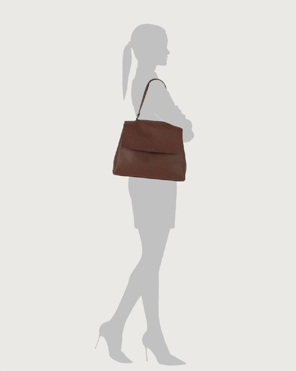 Orciani Borsa a spalla grande Sveva Soft in pelle con tracolla Saldi