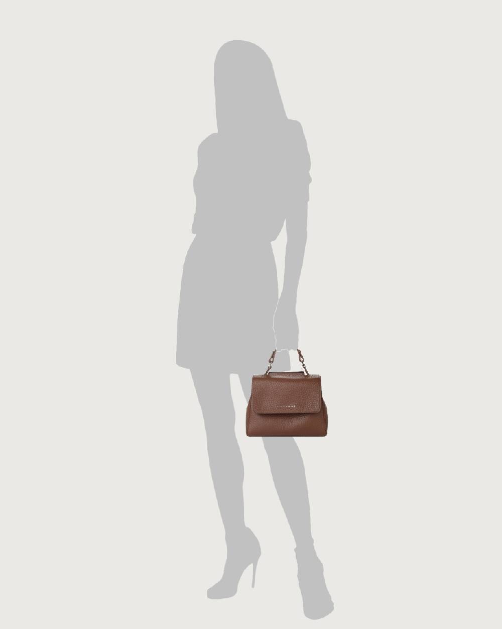 Orciani Borsa Sveva Soft Mini a mano in pelle con tracolla Vendita Calda