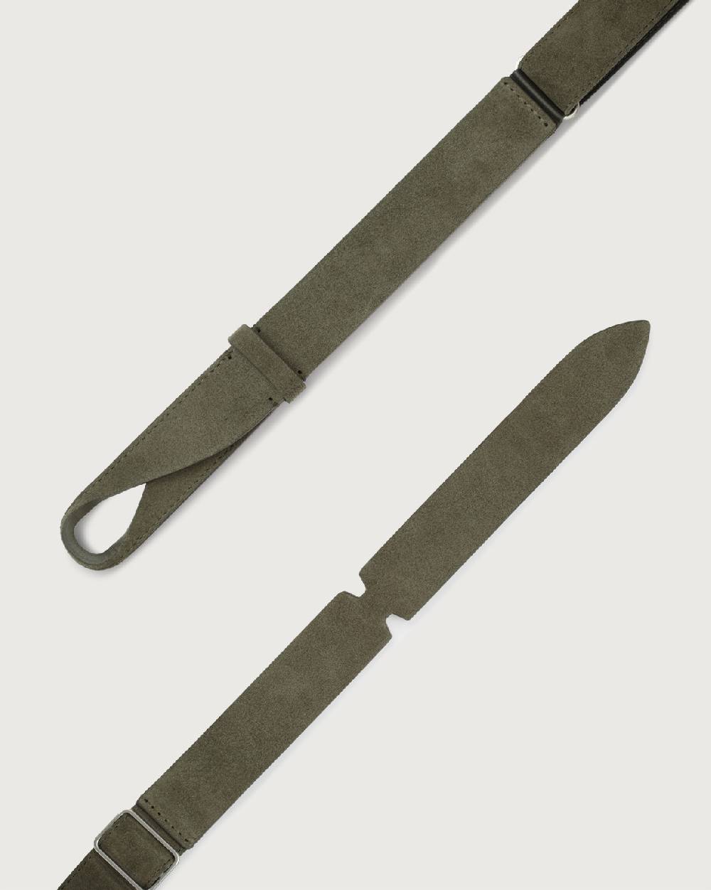 Orciani Cintura Nobuckle Suede in camoscio Italia