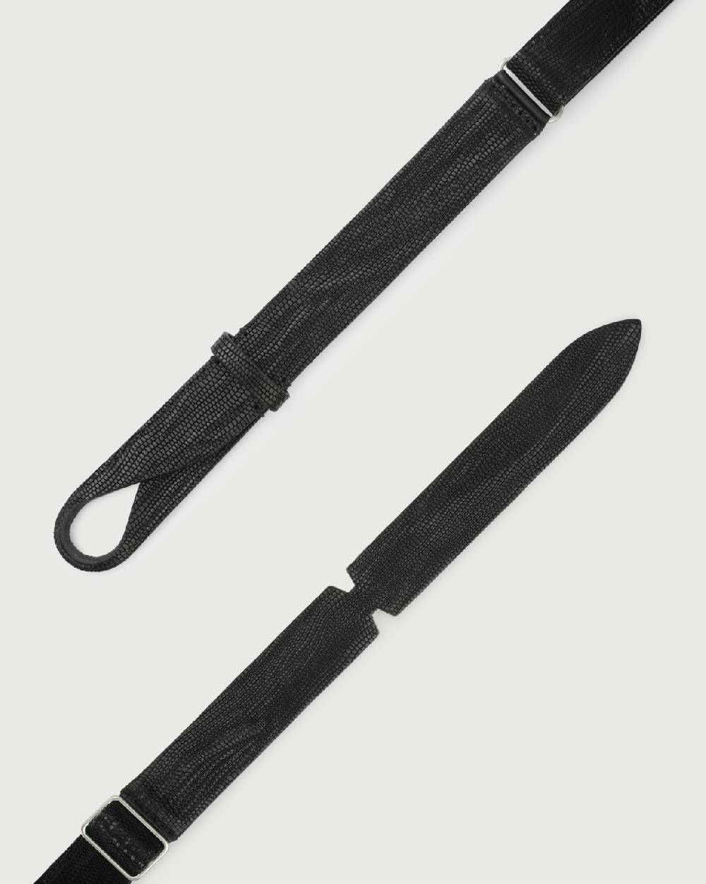 Orciani Cintura Nobuckle Lizard in cuoio Online