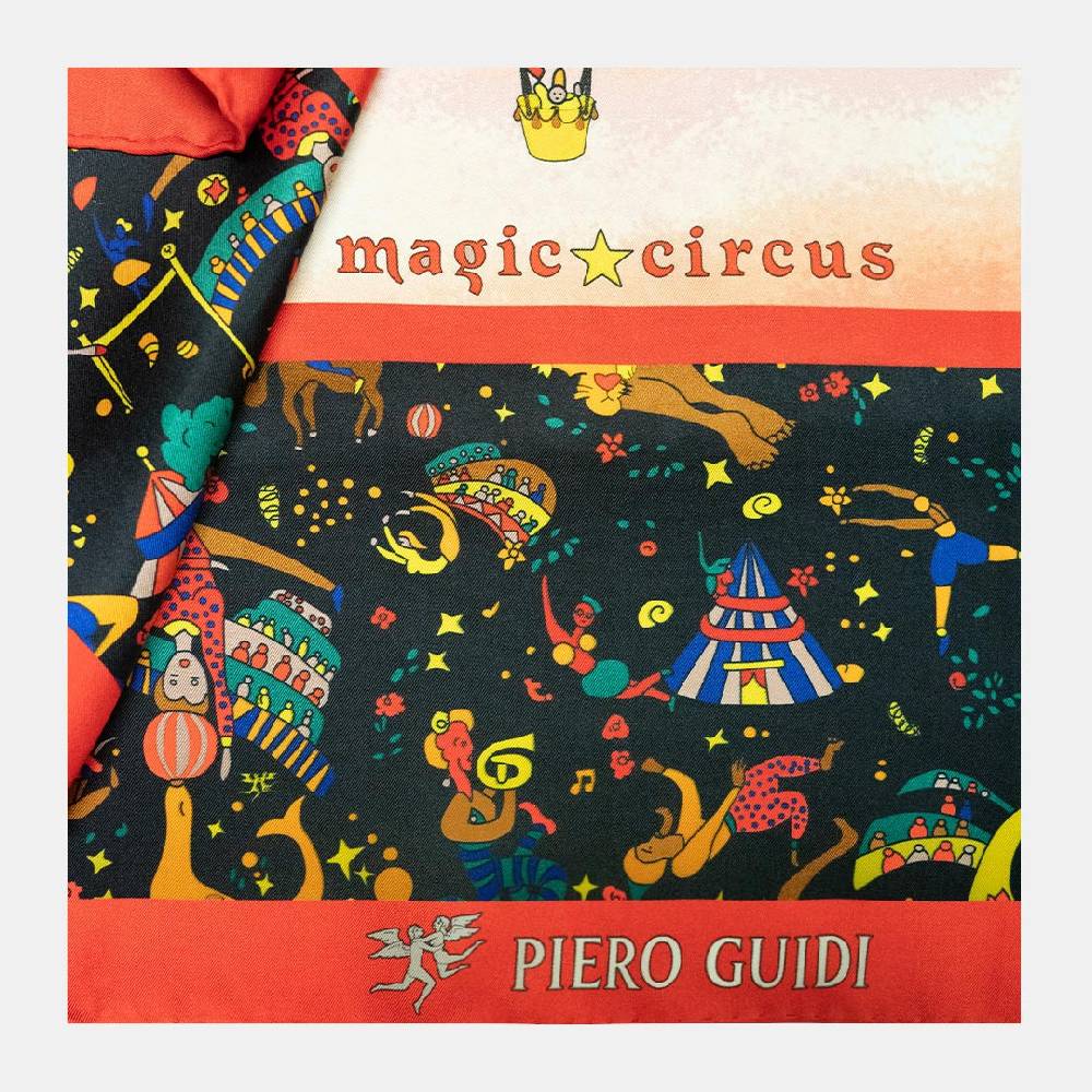 Piero Guidi PIERO GUIDI SILK SCARF "Le Mongolfiere"/ FOULARD IN SETA "Le Mongolfiere"" I Più Venduti
