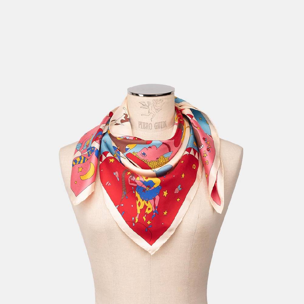 Piero Guidi PIERO GUIDI SILK SCARF "Charlotte"/ FOULARD IN SETA "Charlotte" Vendite Flash