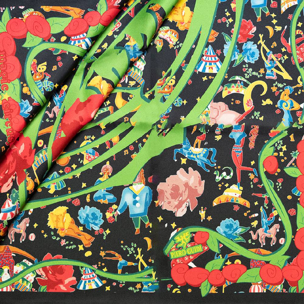 Piero Guidi PIERO GUIDI SILK SCARF "Flower"/ FOULARD IN SETA "Flower" Nuova