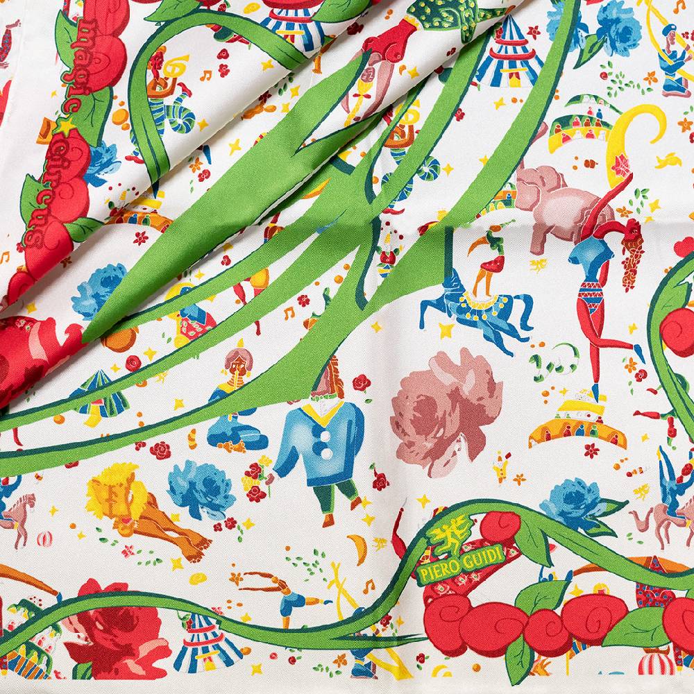 Piero Guidi PIERO GUIDI SILK SCARF "Flower"/ FOULARD IN SETA "Flower" Italy