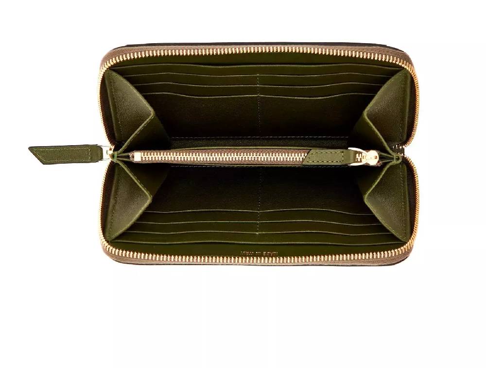 Pineider Portafoglio con zip in Metro Smooth Moda