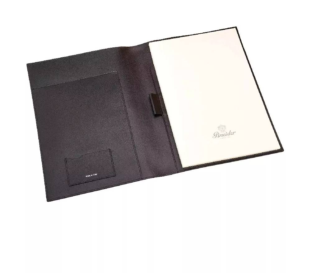 Pineider Porta Notepad con porta carte in Metro Smooth Italy
