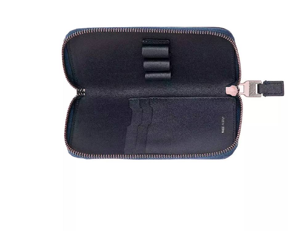 Pineider Astuccio con zip in Metro Smooth Nuovo