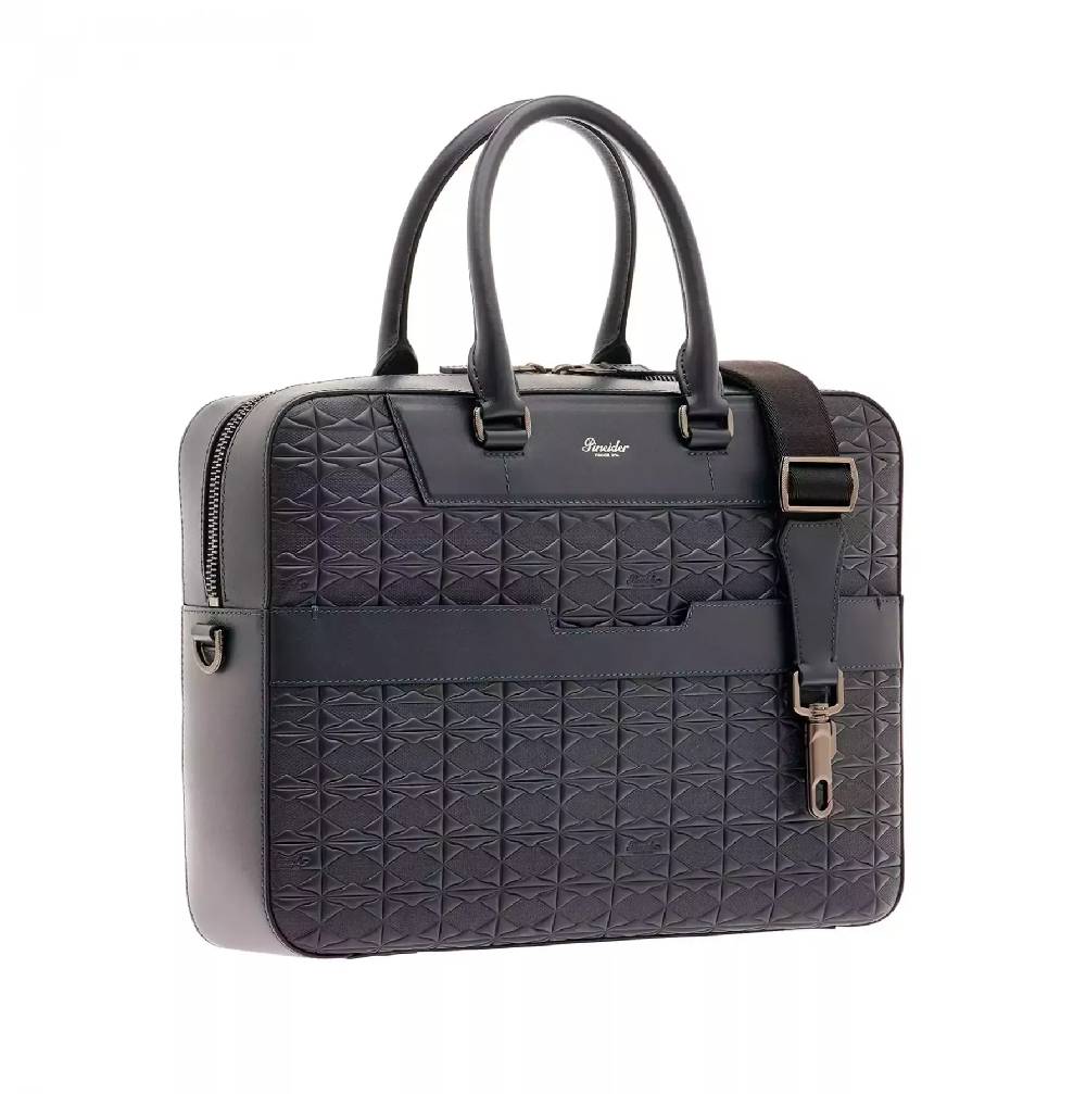 Pineider Tailored Briefcase in Embossed Empress Economico