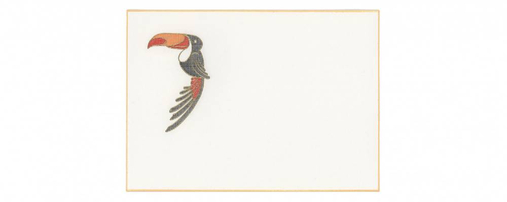 Pineider Biglietti con motivo a rilievo Eight Cards Birds In Vendita