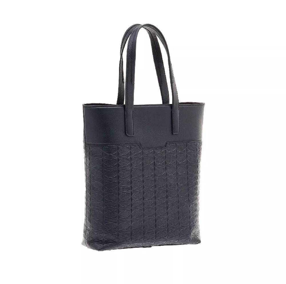 Pineider Vertical Shopping Bag Medium in Embossed Empress Presa
