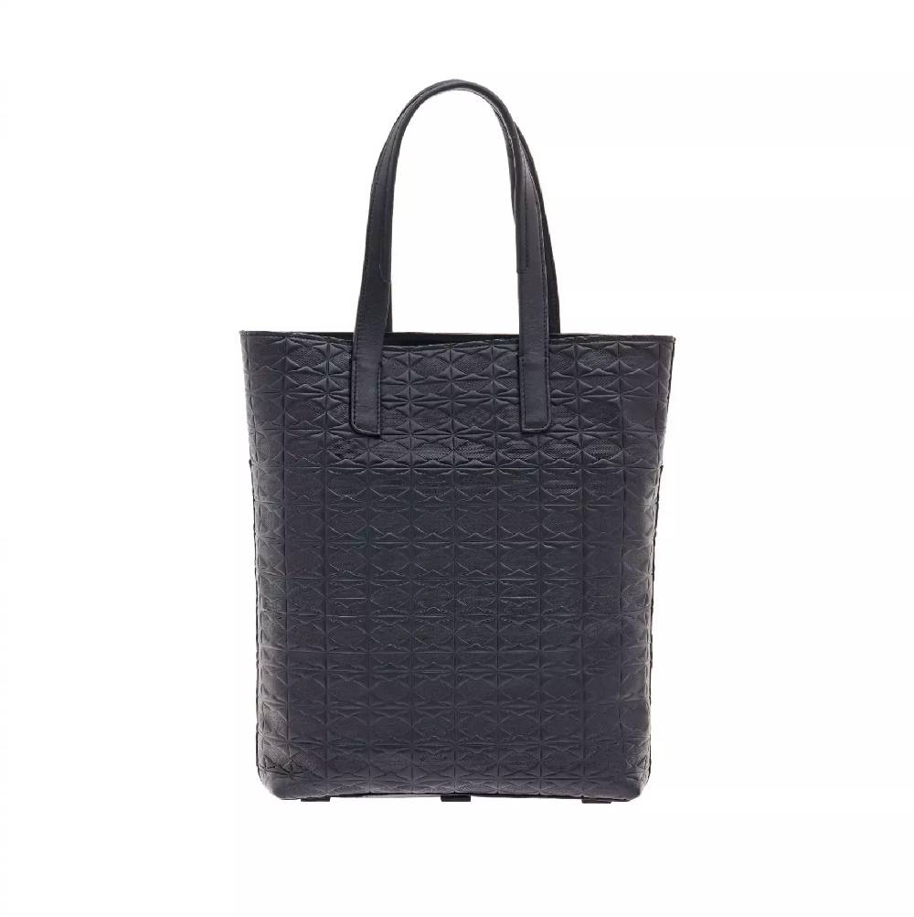 Pineider Vertical Shopping Bag Medium in Embossed Empress Presa