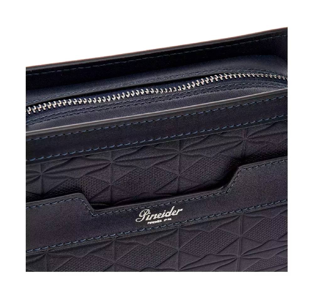 Pineider Odette Crossbody in Embossed Empress In Vendita