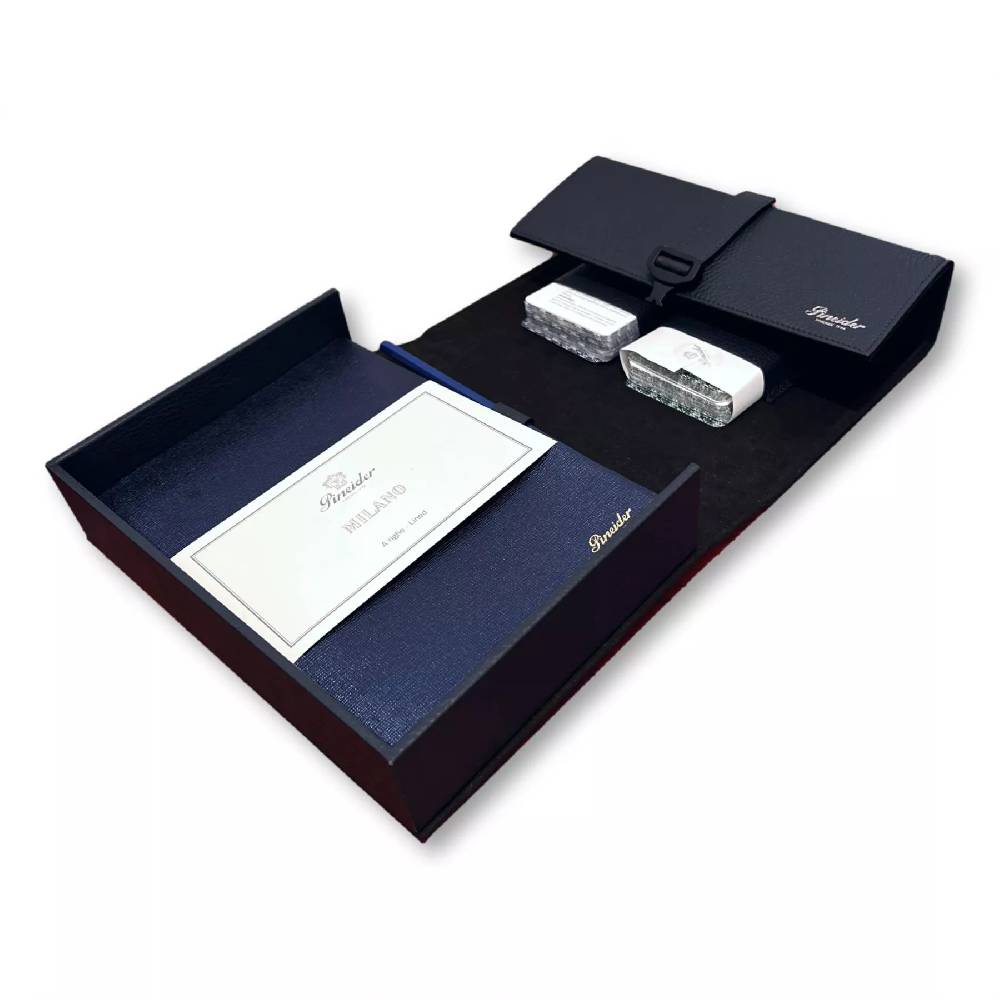 Pineider Set Carte da Gioco in pelle In Linea