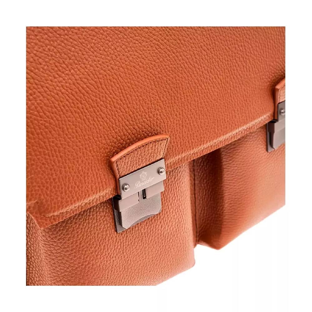 Pineider Double Briefcase in Bottalato Sottocosto