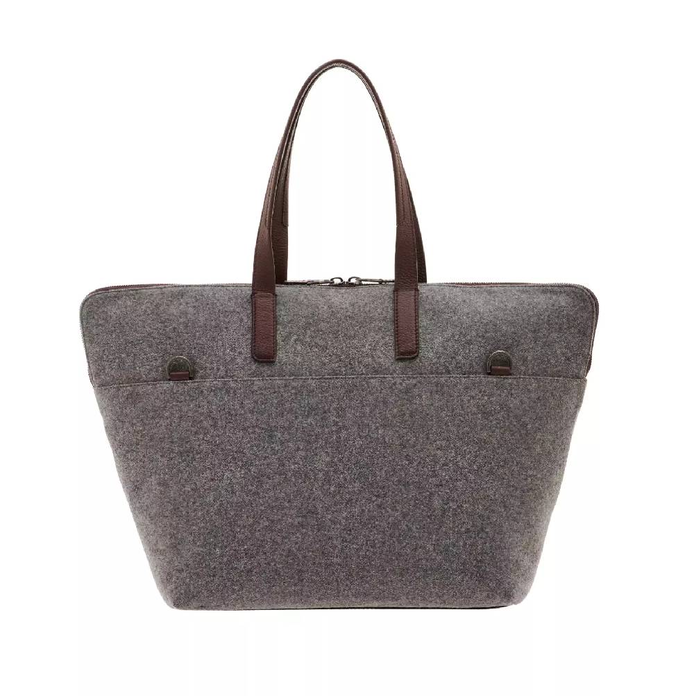 Pineider Saddle Tote Bag in Wool Vendite Flash