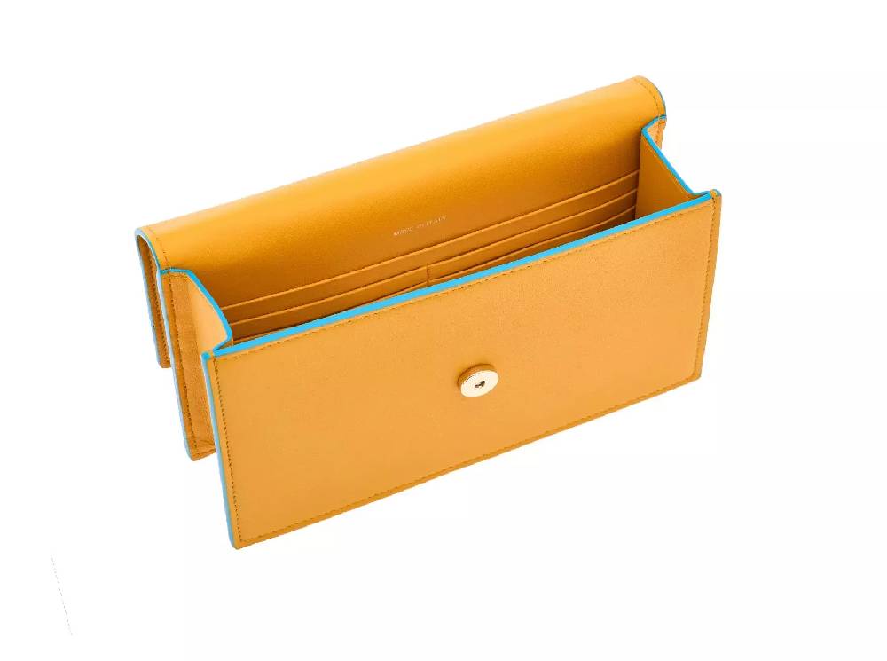 Pineider Flap Shoulder Bag in Metro Smooth Nuova