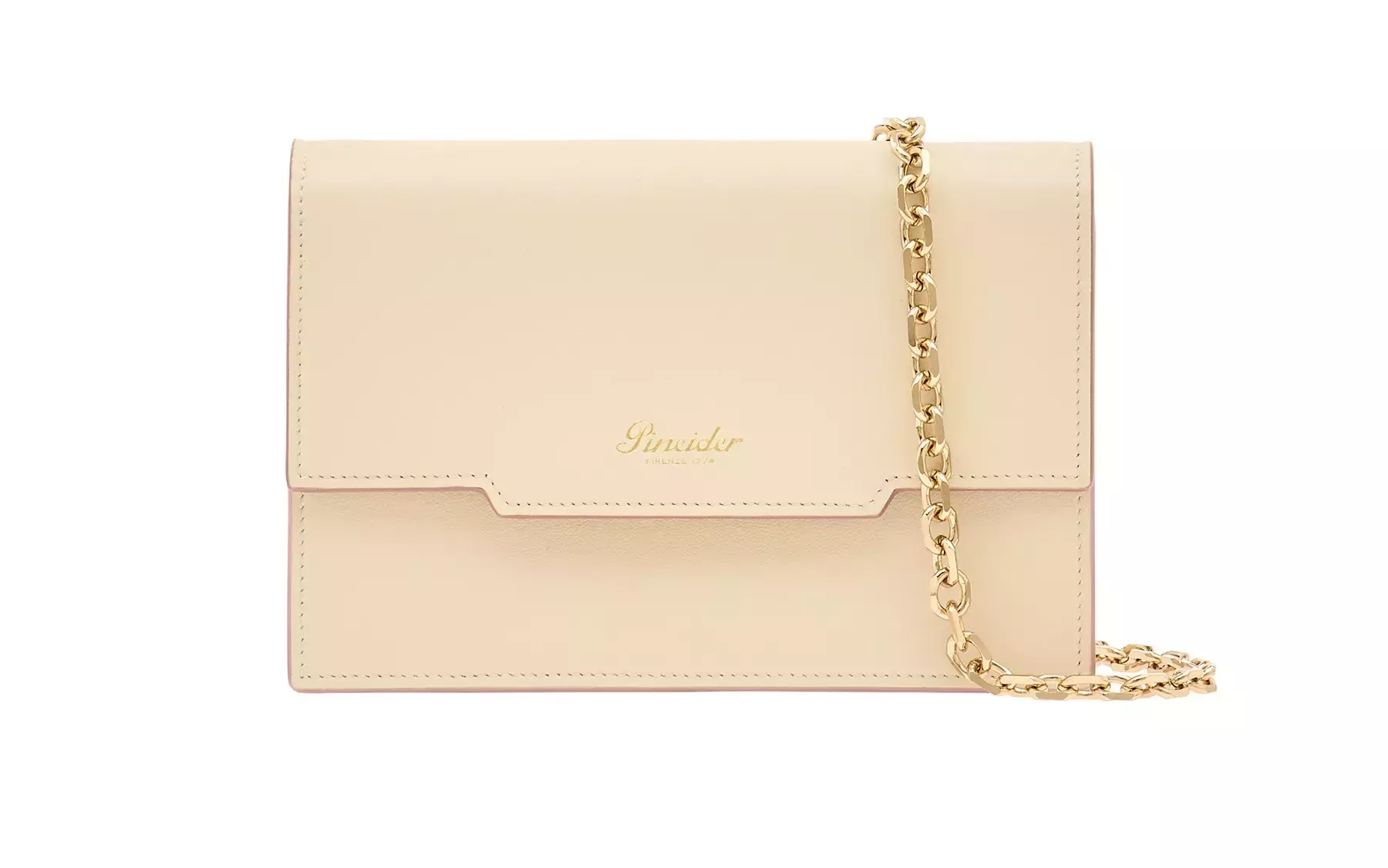 Pineider Flap Shoulder Bag in Metro Smooth Nuova