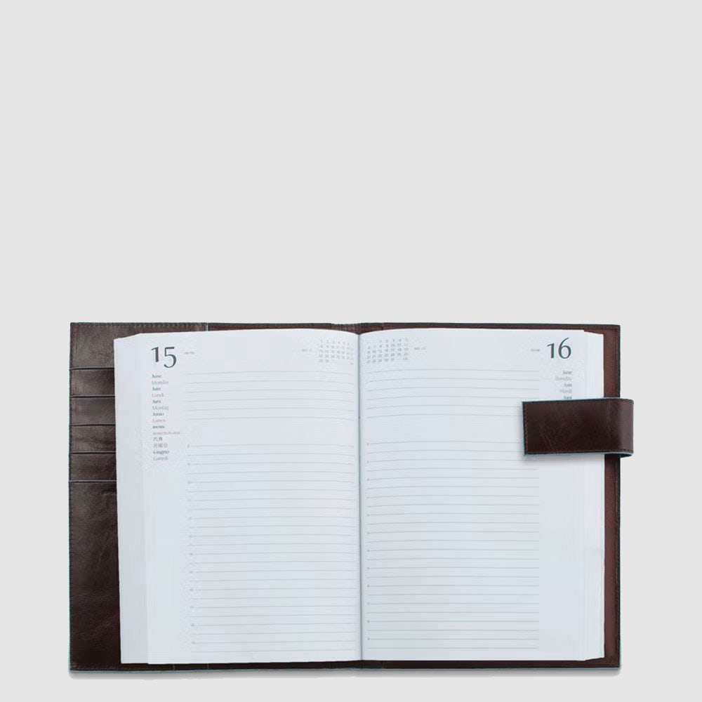 Piquadro Leather daily diary with Outlet