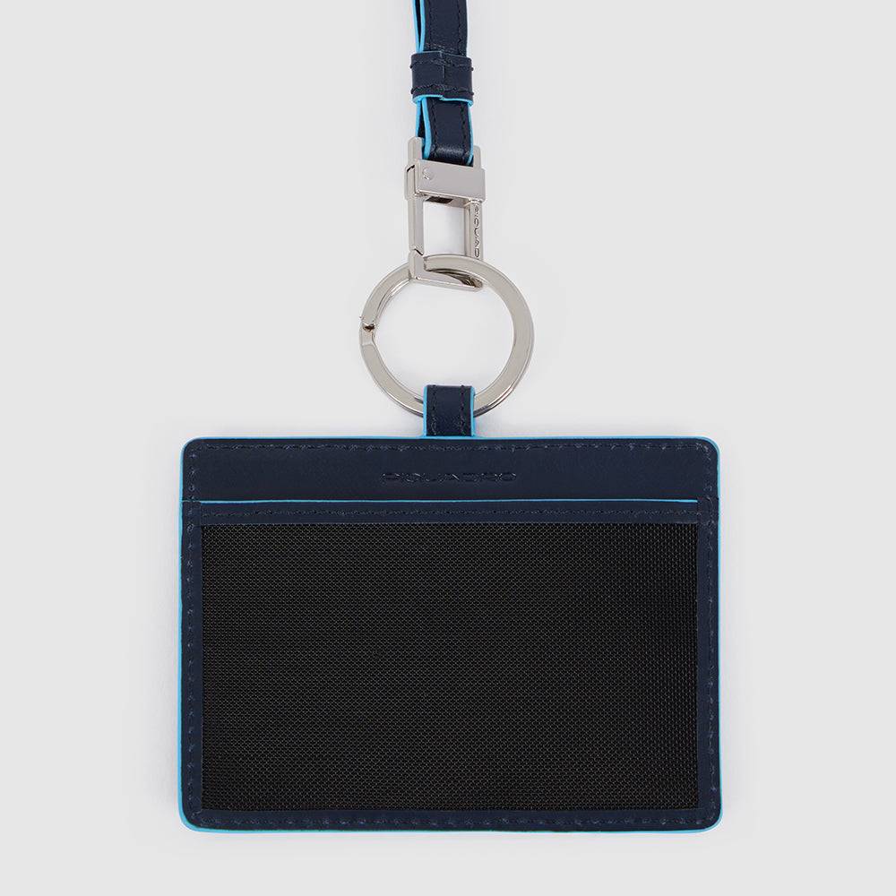 Piquadro Id card badge holder with removable neck strap Saldi Di Fabbrica