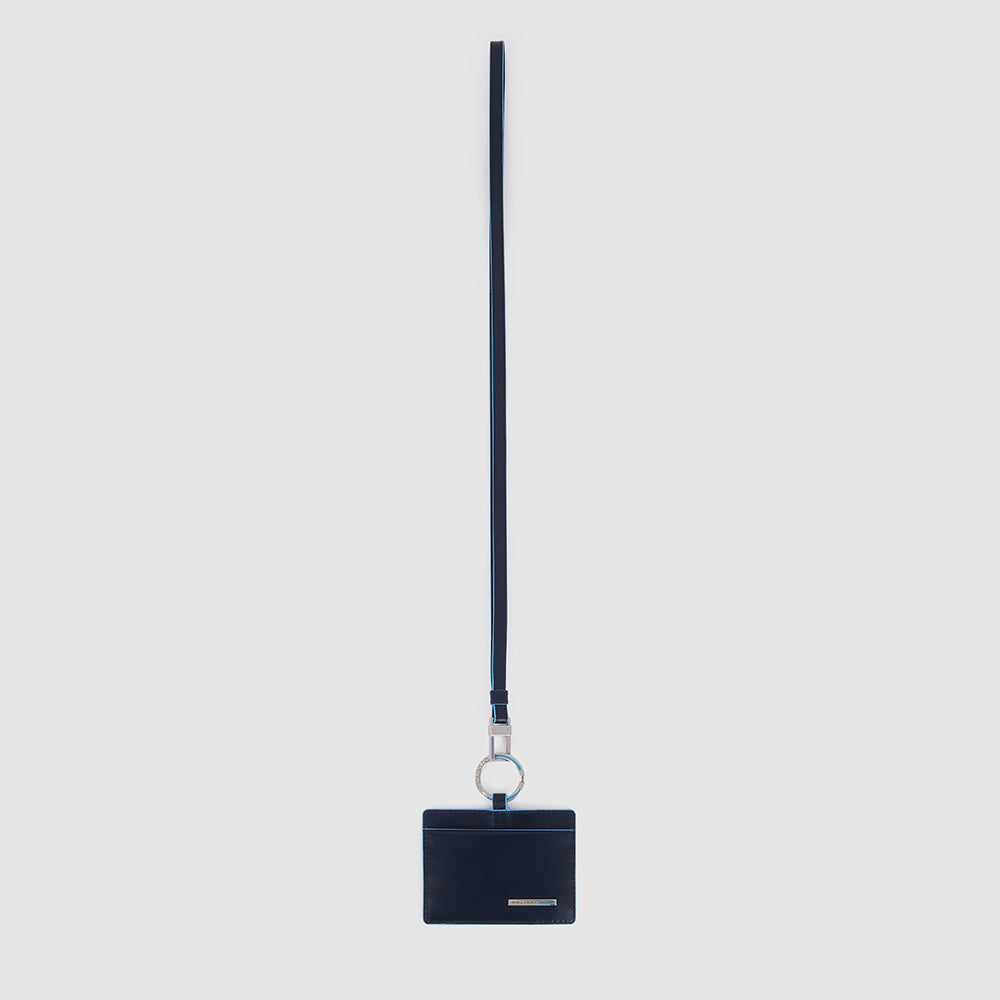 Piquadro Id card badge holder with removable neck strap Saldi Di Fabbrica