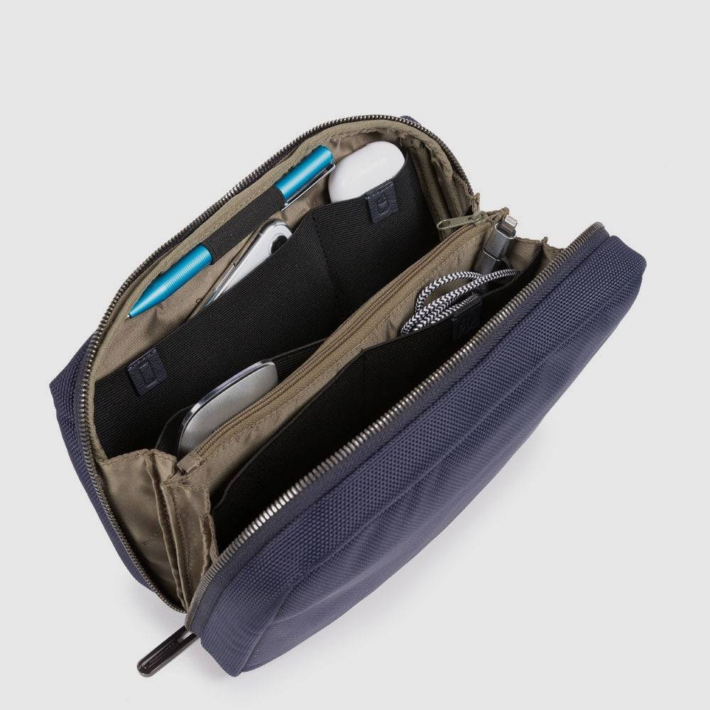 Piquadro Electronic cord pouch in recycled fabric In Saldo